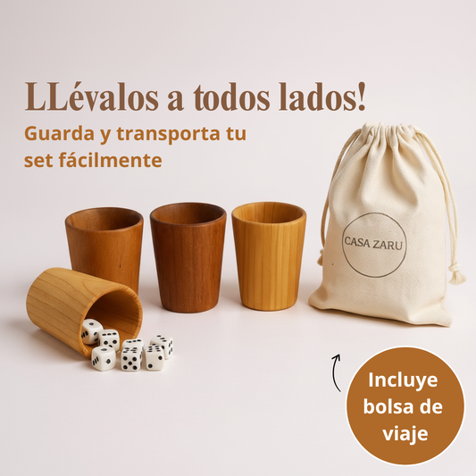 Juego de 4 Cachos en Madera Nativa