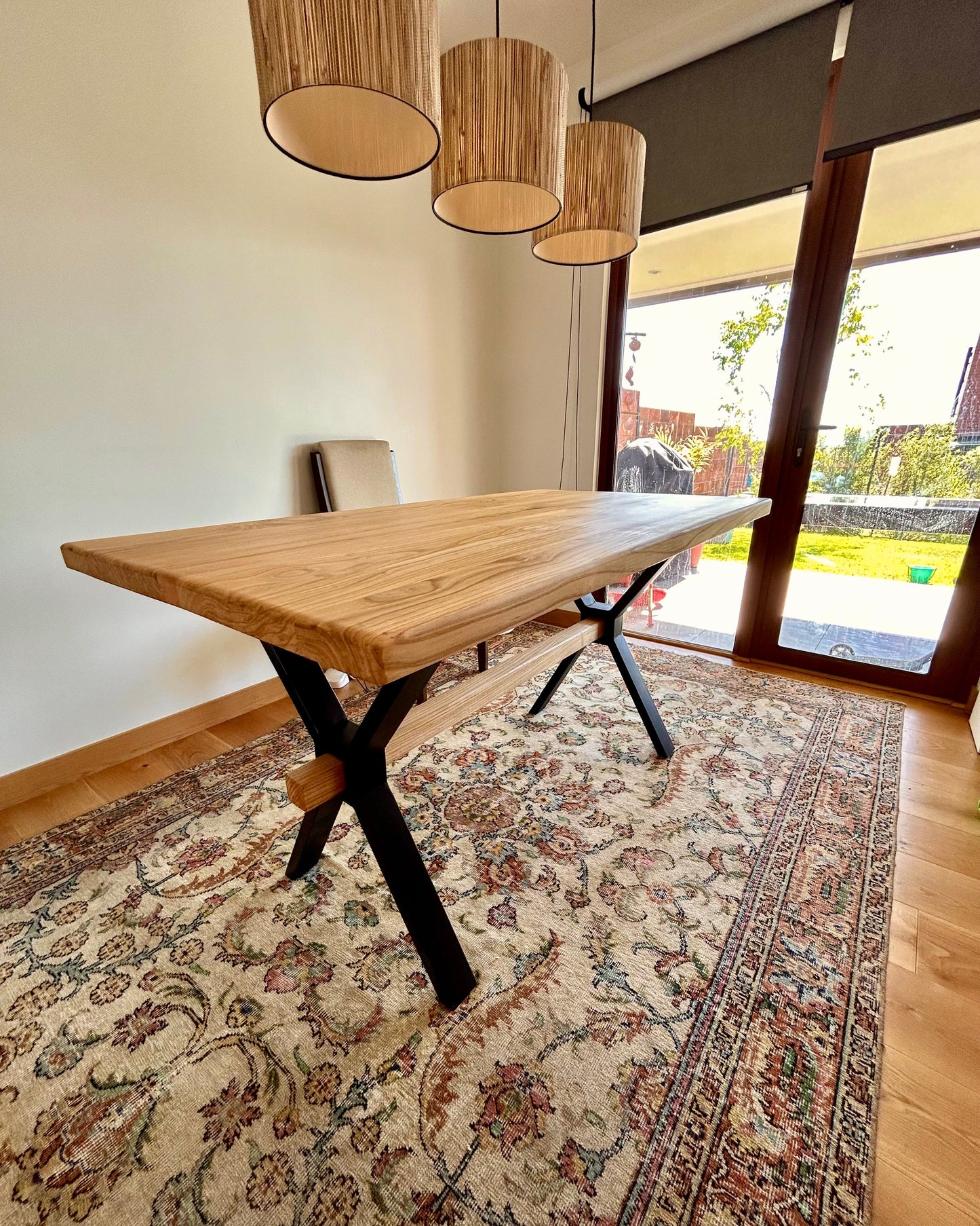 Mesa De Comedor Madera Maciza — Modelo Lago Puyehue