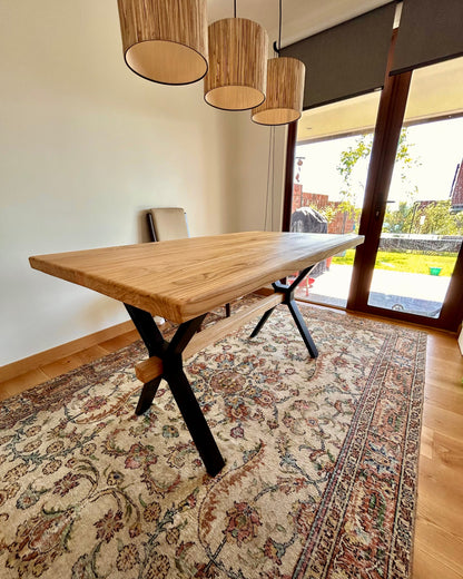 Mesa De Comedor Madera Maciza — Modelo Lago Puyehue