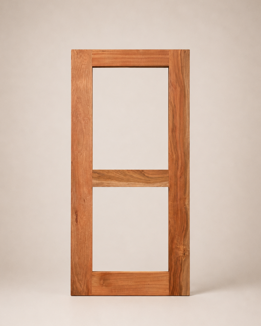 Puerta Separadora de Ambiente Madera Maciza con Vidrio — Modelo Ensenada