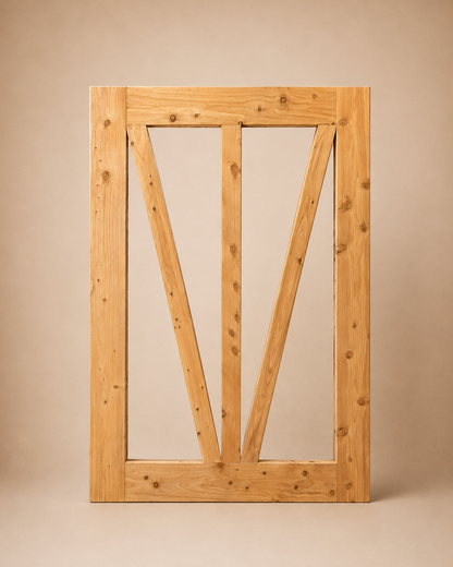 Puerta Interior Madera Maciza con Vidrio — Modelo Valdivia