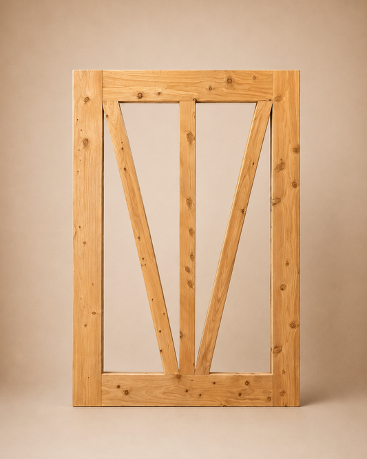 Puerta Interior Madera Maciza con Vidrio — Modelo Valdivia