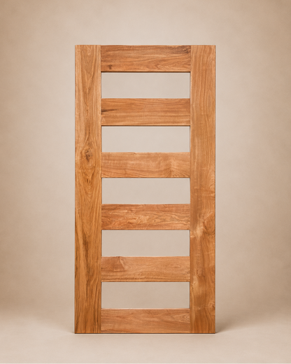 Puerta Madera Maciza con Vidrios — Modelo Entrelagos