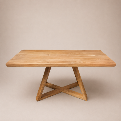Mesa de Comedor Madera Noble Maciza - Modelo Lago Maihue