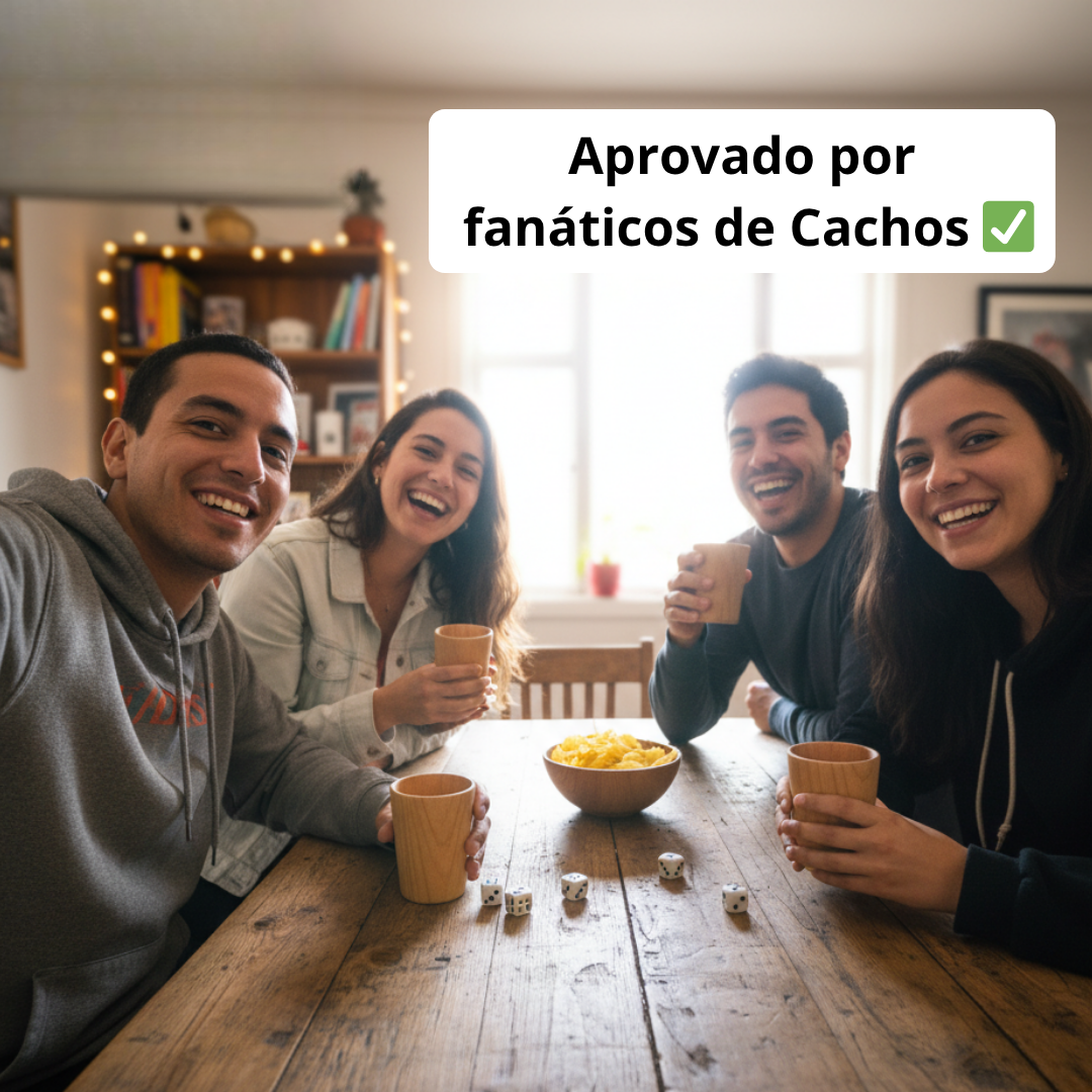 Juego de 4 Cachos en Madera Nativa