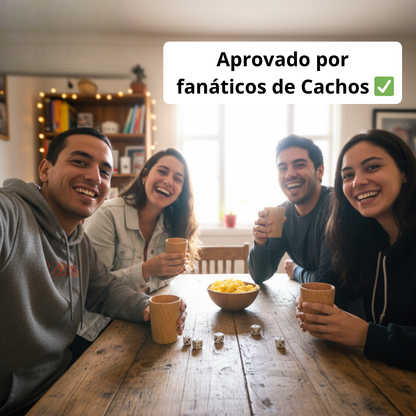 Juego de 4 Cachos en Madera Nativa