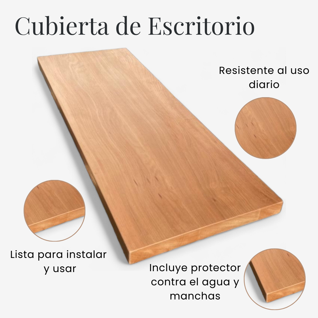 Cubierta De Escritorio Madera Maciza — Hidrorrepelente y Antimanchas