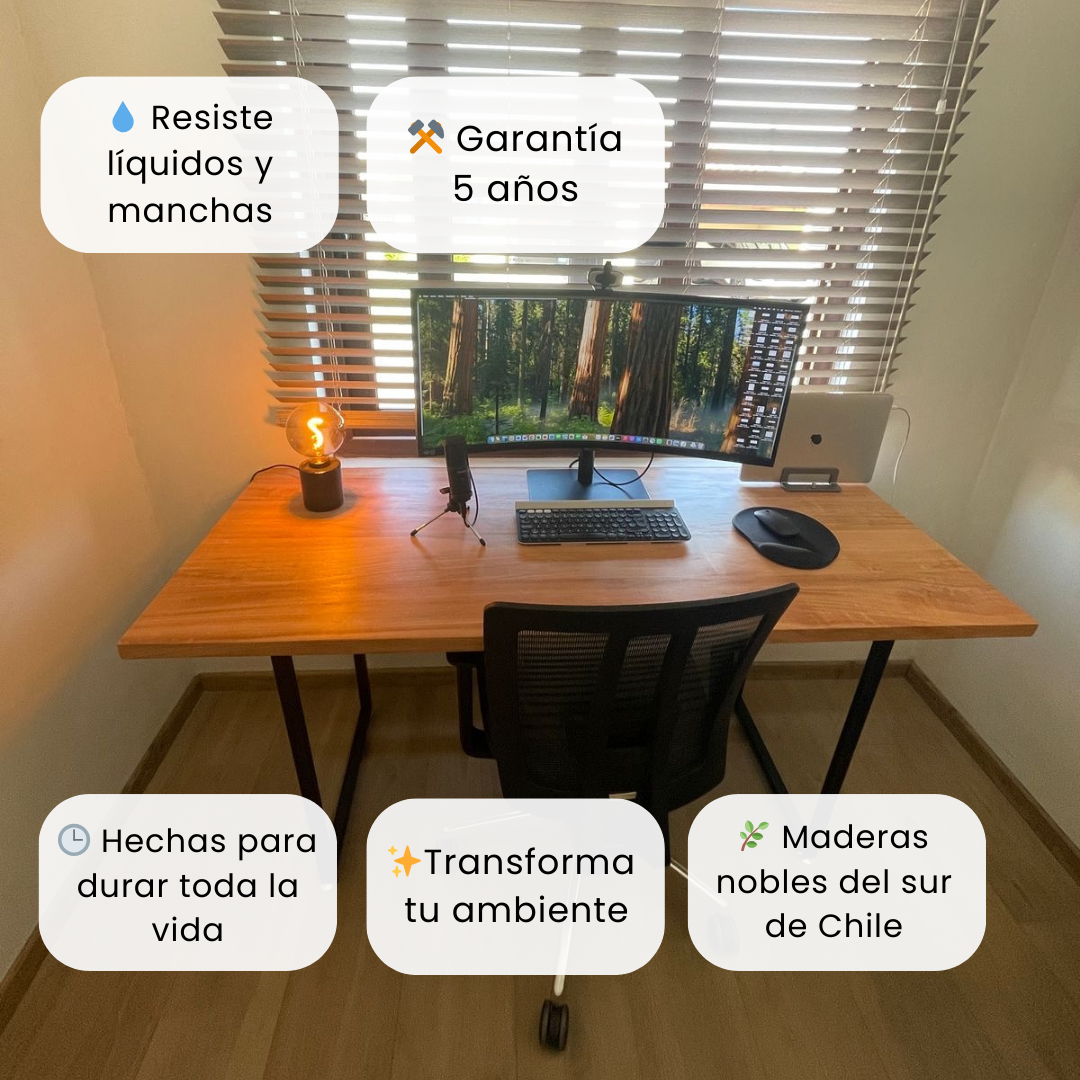 Cubierta De Escritorio Madera Maciza — Hidrorrepelente y Antimanchas