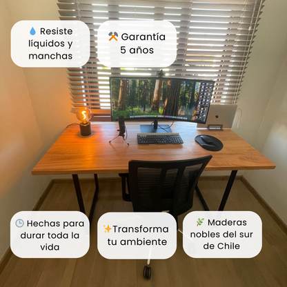 Cubierta De Escritorio Madera Maciza — Hidrorrepelente y Antimanchas