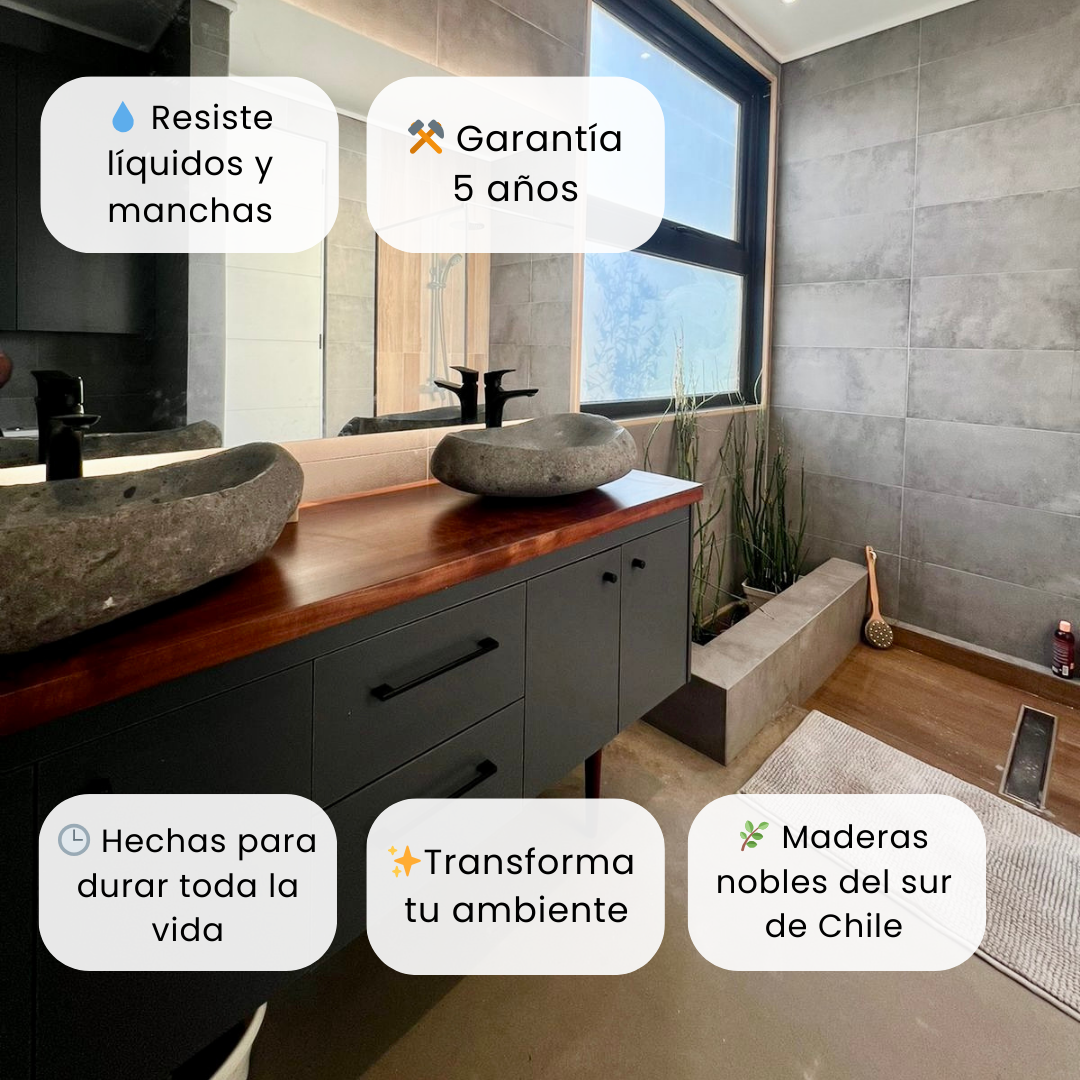 Cubierta de Lavamanos + Protector Hidrorrepelente y Anti Manchas - 4 cm Espesor