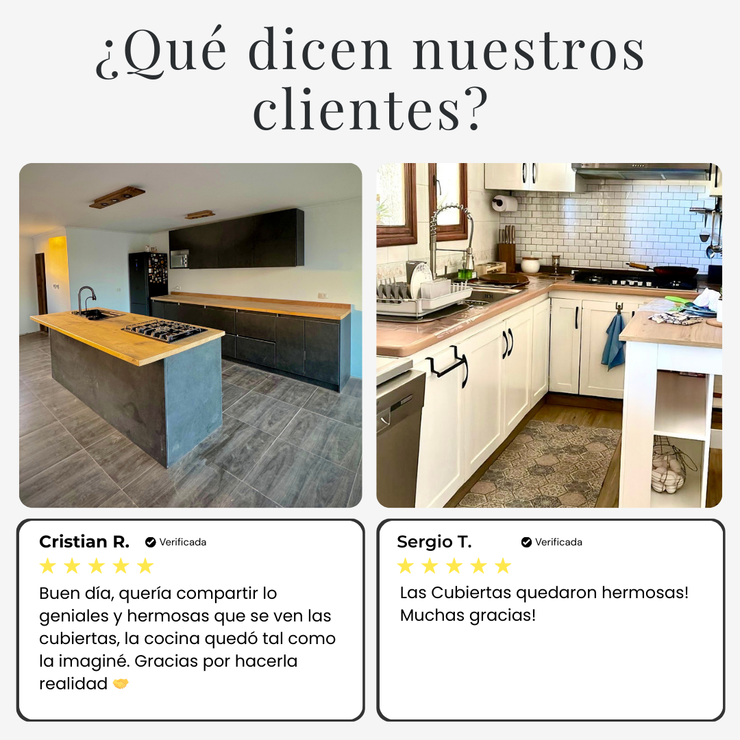 Cubierta de Cocina + Protector Hidrorrepelente y Anti Manchas - 4 cm Espesor