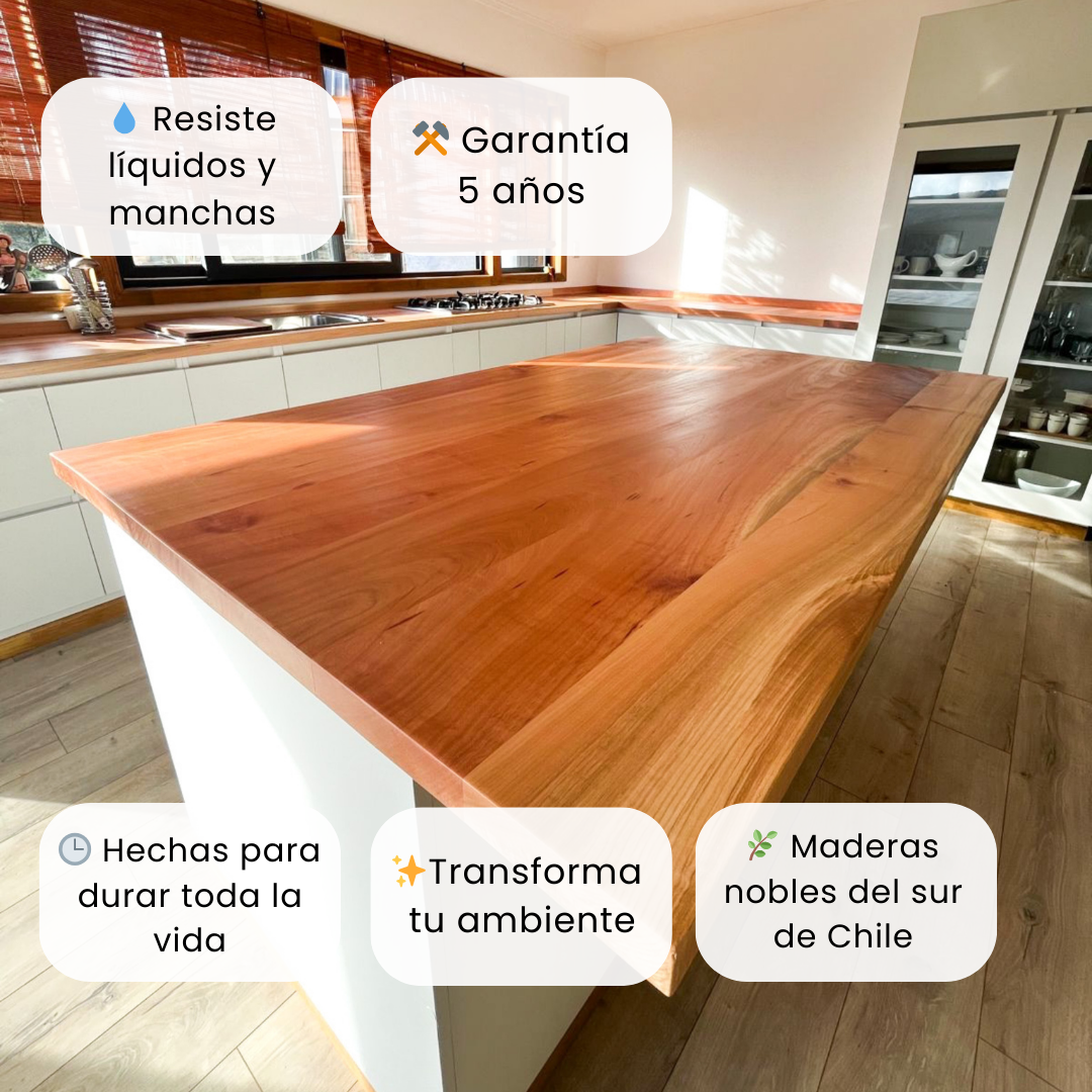 Cubierta de Cocina + Protector Hidrorrepelente y Anti Manchas - 4 cm Espesor