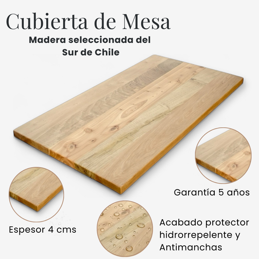 Cubierta de Mesa + Protector Hidrorrepelente y Antimanchas - Espesor 4 cm