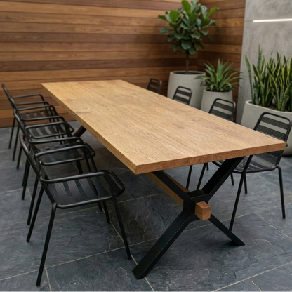 Mesa De Comedor Madera Maciza — Modelo Lago Puyehue