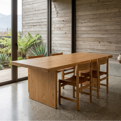 Mesa de Comedor Madera Maciza — Modelo Río Fuy