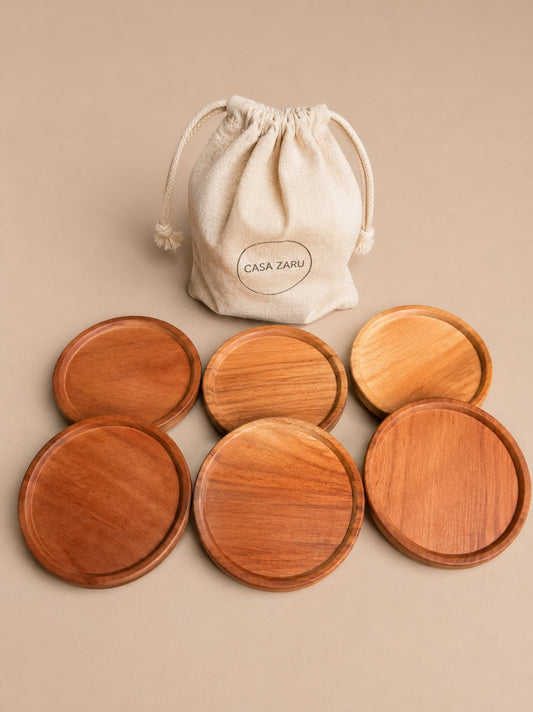 Set 6 Posavasos Madera Nativa
