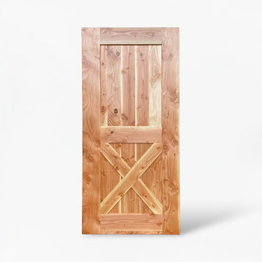 Puerta Granero Madera Maciza Tipo Cruz — Corredera o Abatible