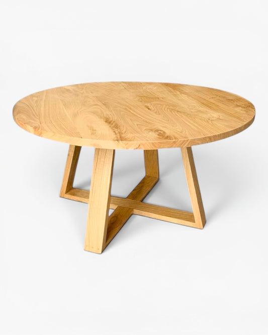 Mesa Redonda Comedor Madera Maciza — Modelo Río Puelo