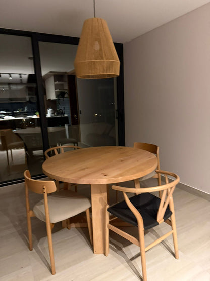 Mesa Redonda Comedor Madera Maciza — Modelo Río Puelo